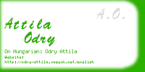attila odry business card
